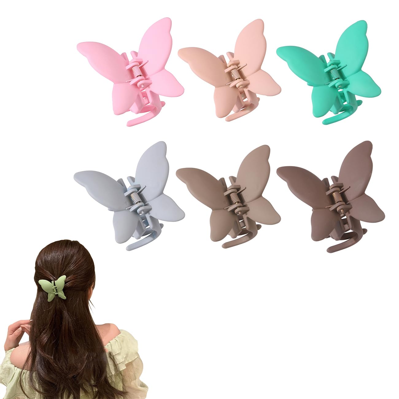 TraziewellHair Claw Clip 6 Piece Mini Claw Hair Clips Small Hair Accessories for Girls and Women, 0708