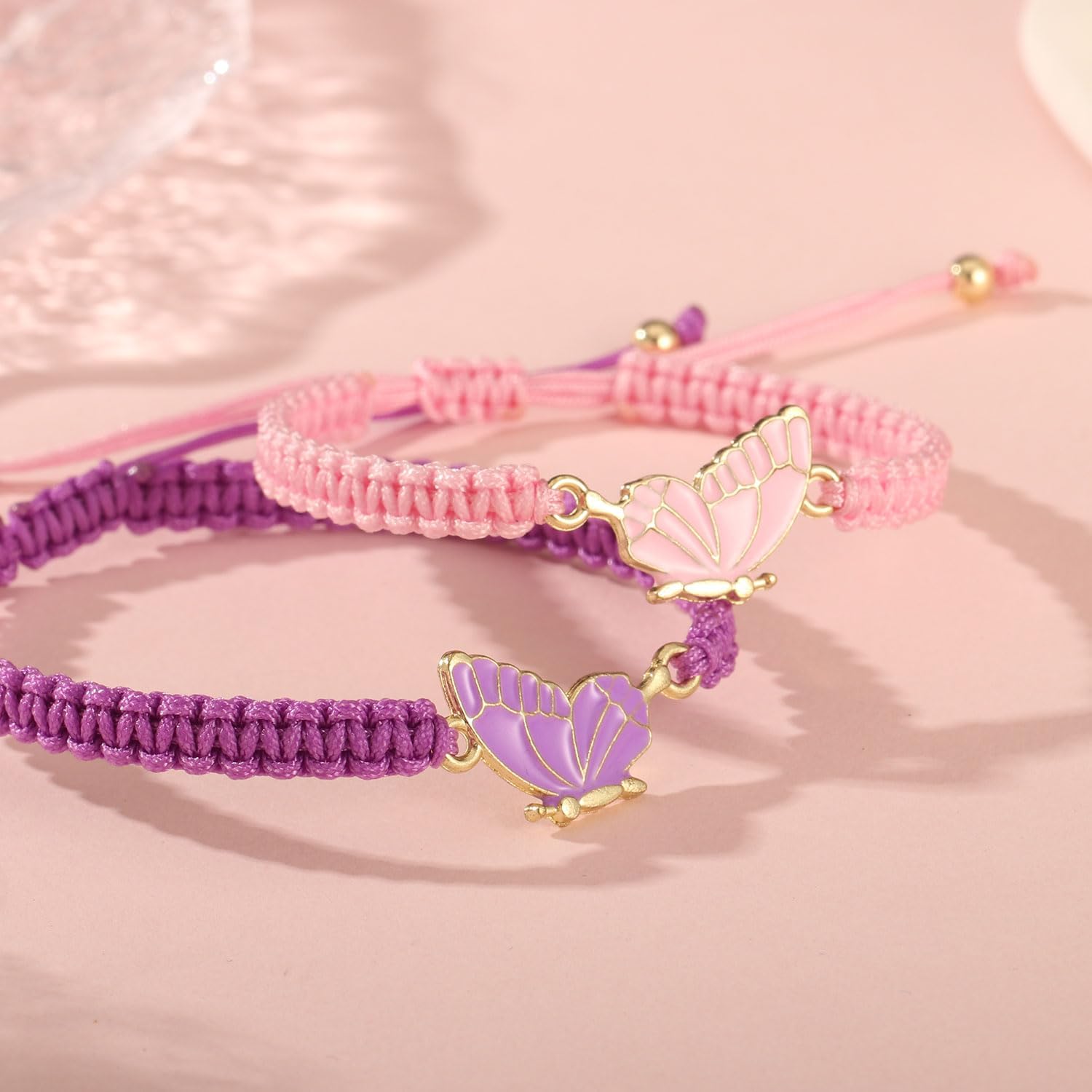2Pcs First Day of School Kindergarten Preschool Bracelets for Mommy and Me, Matching Butterfly Bracelets for Mother Daughter