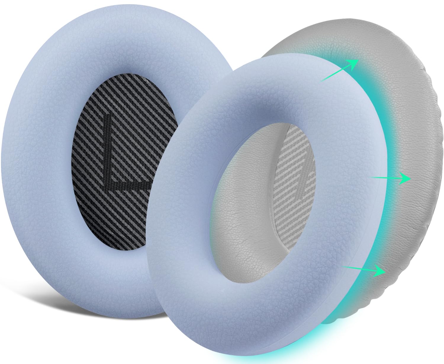 SOULWIT Silicone Ear Pads Cover Protector for Bose QuietComfort 15 QC15 QC25 QC2 QC35 QC45/Ae2 Ae2i Ae2w/SoundTrue & SoundLink AE Headphones Cushions