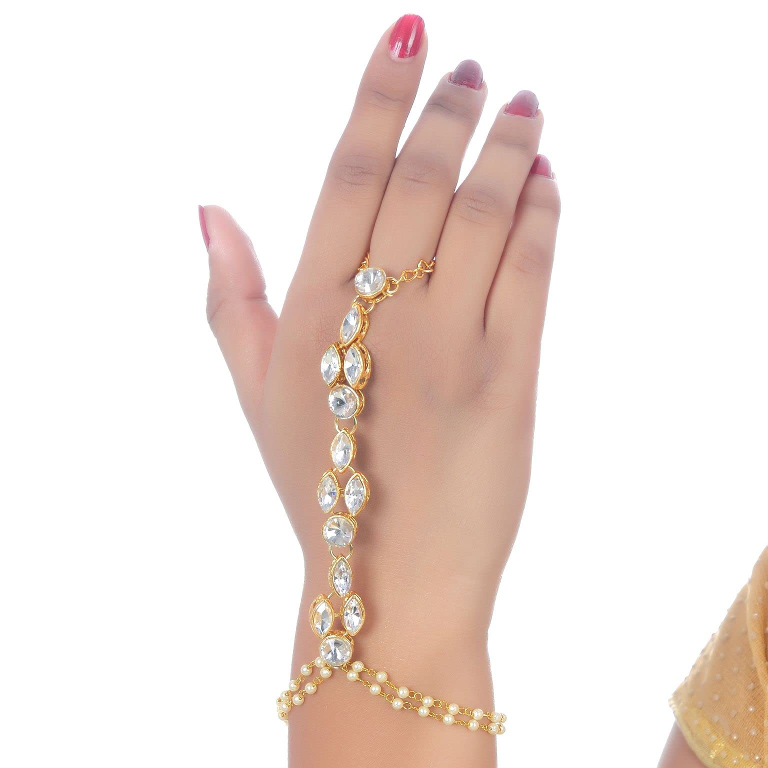 Lucky Jewellery Charm Bracelet for Women (White) (132-L1HM-05-W) 1