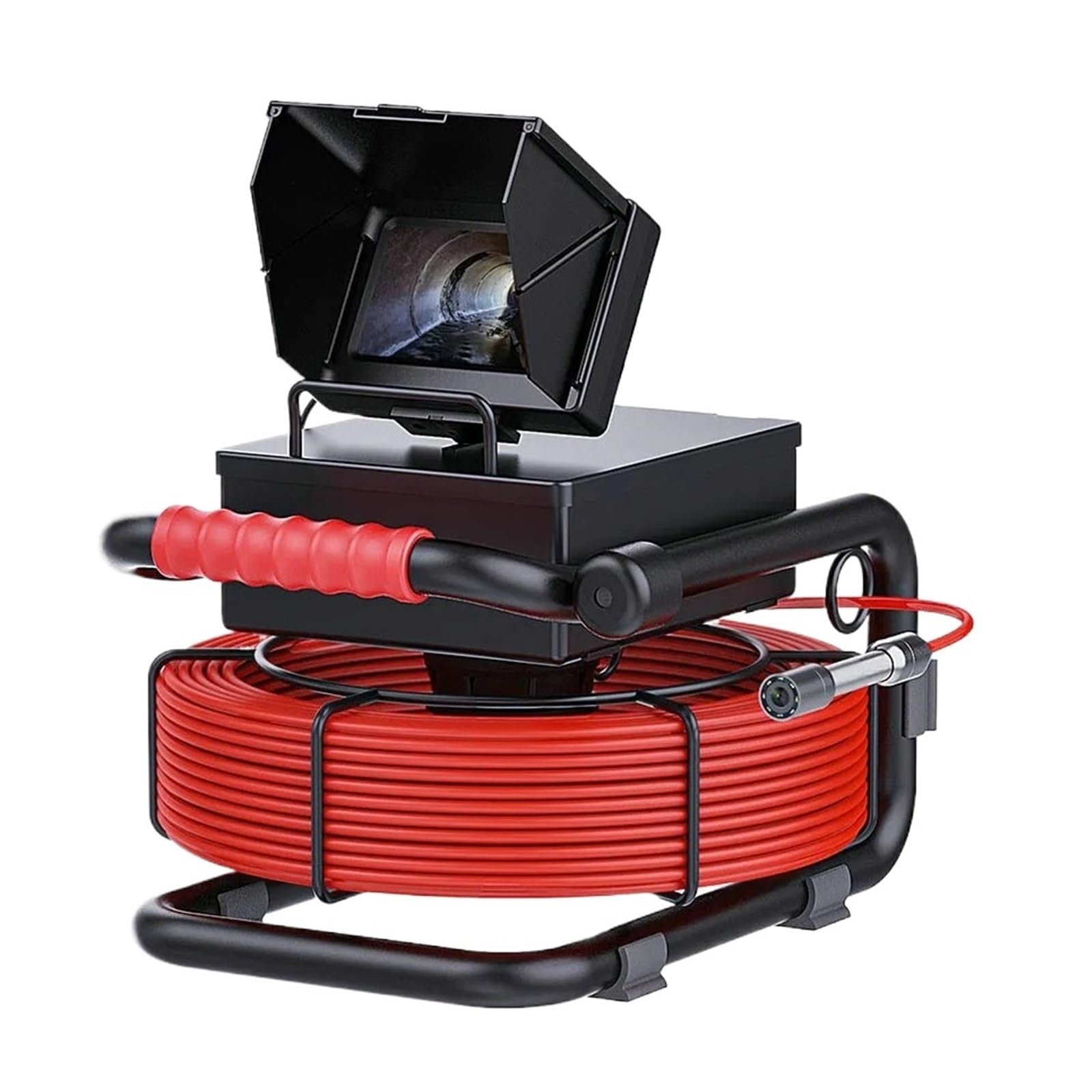 Telecamera per ispezione scarichi 22/17MM Telecamera per ispezione Tubi con endoscopio fognario da 4,3 Pollici con Batteria da 5600 mAh Periscopio HD 1000TVL