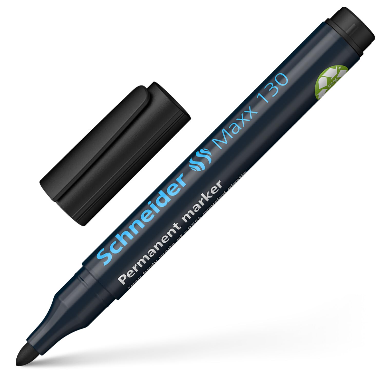 Schneider Maxx 130 Permanent Marker Pen, refillable, Propyl, 1 MM, Black, 1 Blister Pack