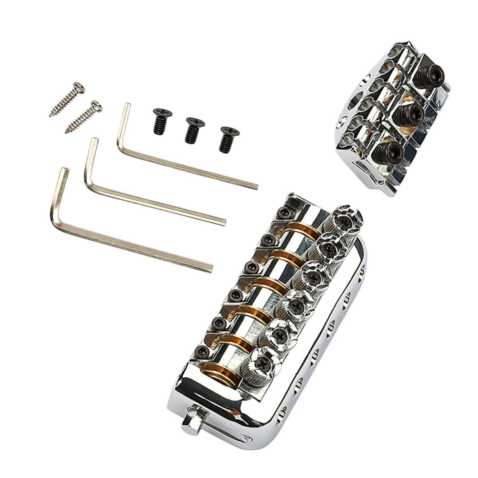 Puente de bajo fijo de 6 cuerdas, puente de bajo eléctrico, puente fijo para guitarra, puente de guitarra, textura de aleación, adecuado para guitarra