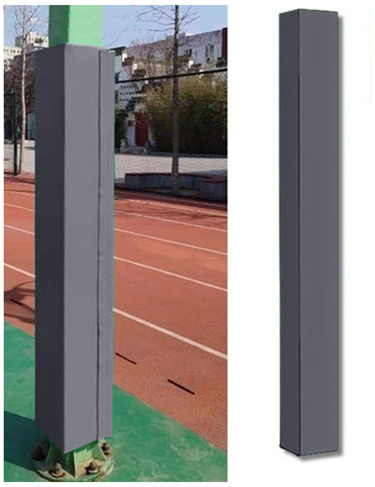 Polsterung für Garage, Keller, Stangenpolster – Wickelsäulenabdeckung, quadratische Stangenpolster für Fitnessstudio, Spielplatz, Allwetterschutz