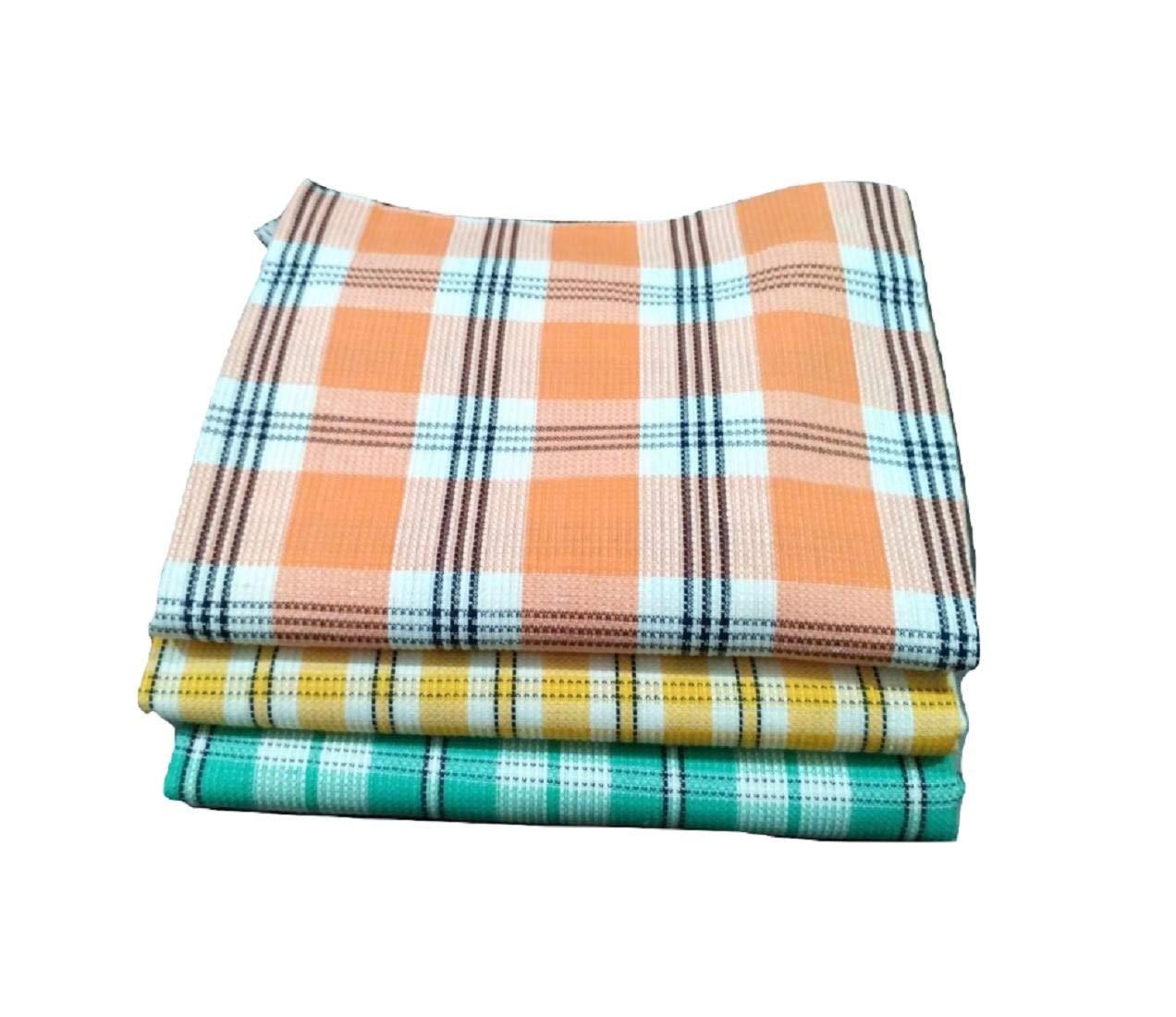 Cotton Colors Khadi Cotton bath towels Manufacturing 30* 60 inches (Pack of 3).Large Size Pure Cotton Multi Colour Towels Suitable for All Men and Women _SA12017-image-30