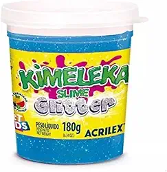 Slime Kimeleka Glitter Azul Acrilex Art Kids 180g