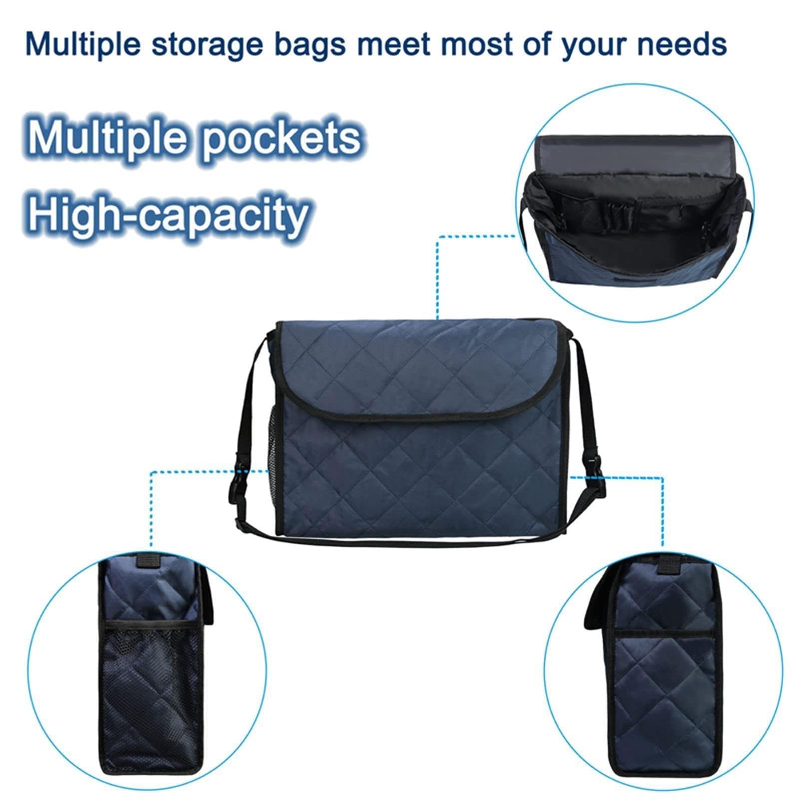 Multifunktionale Rollstuhltasche mit Armlehne for Behinderte hinten