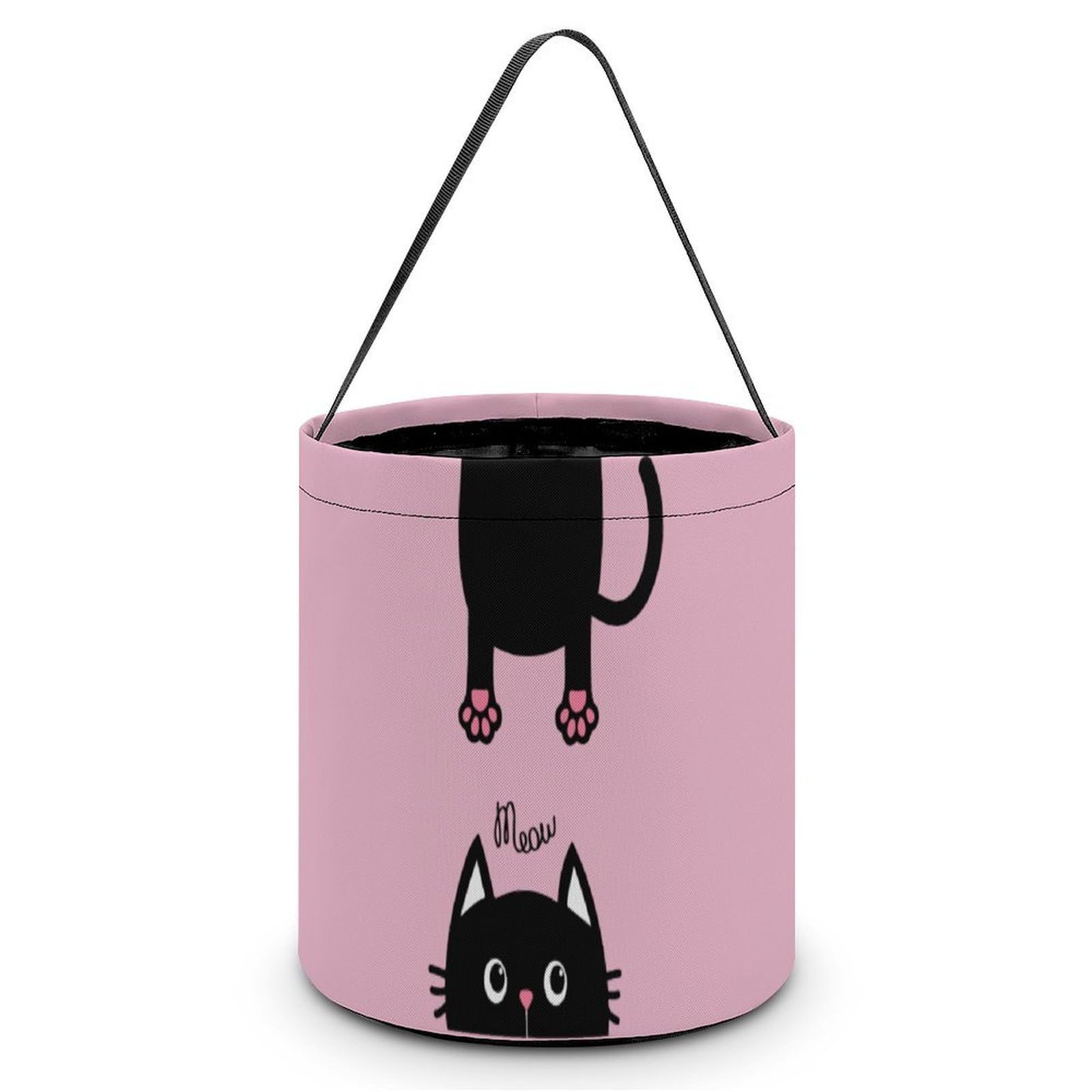 Funny Cat Cute Easter Basket Bags Eggs Bucket Candy Tote Decorations Gifts Party Storage Bag