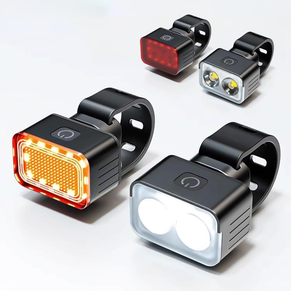 Bike Lights for Raleigh Nightflight 2020 - Bicycle Light USB Rechargeable Waterproof Front & Rear Bike Accessories Running Bike for Night Riding, C Front + Back