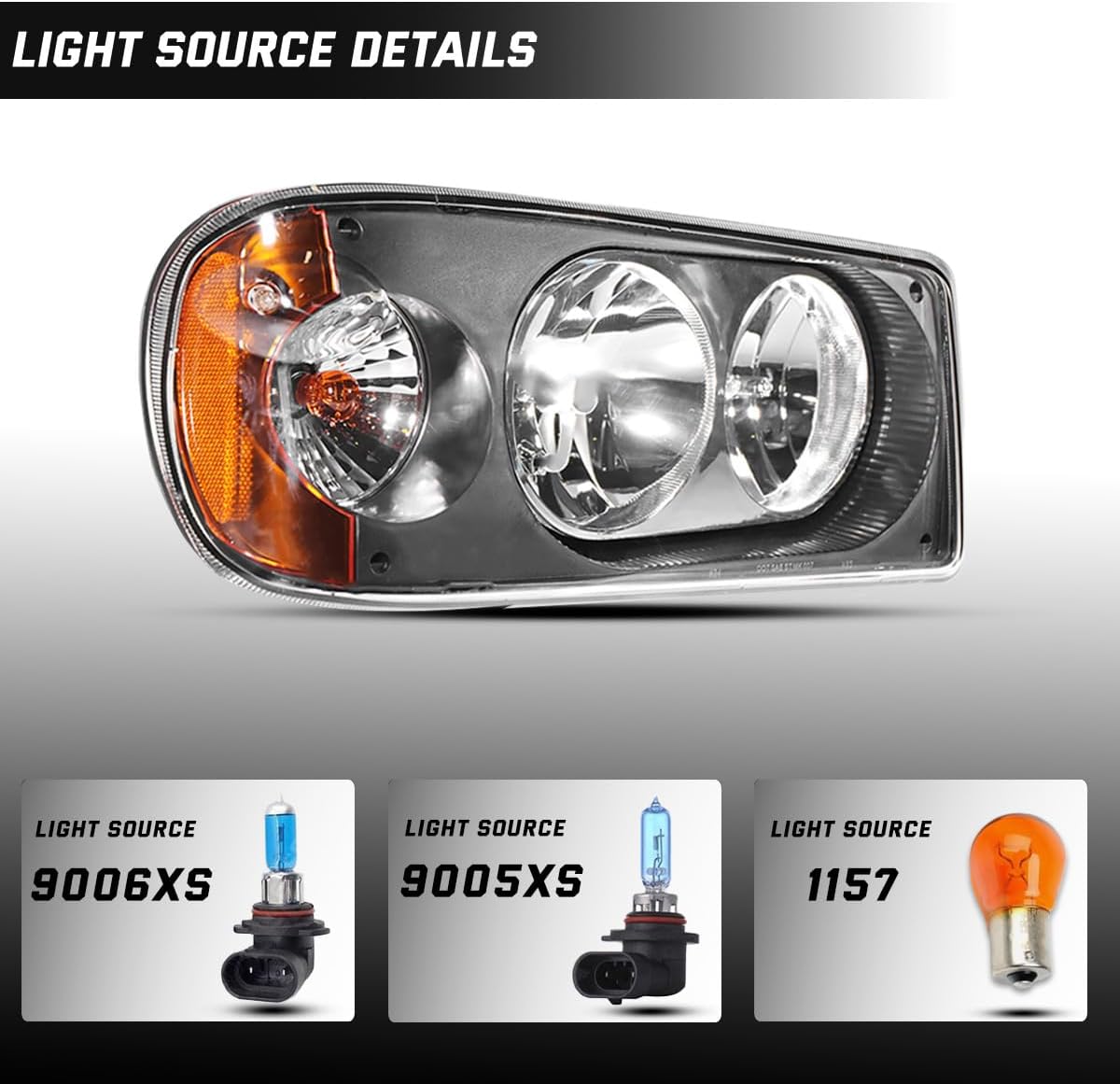 Headlights Assembly fit for Mack Granite Replacement Left Driver Right Passenger Side Headlamp