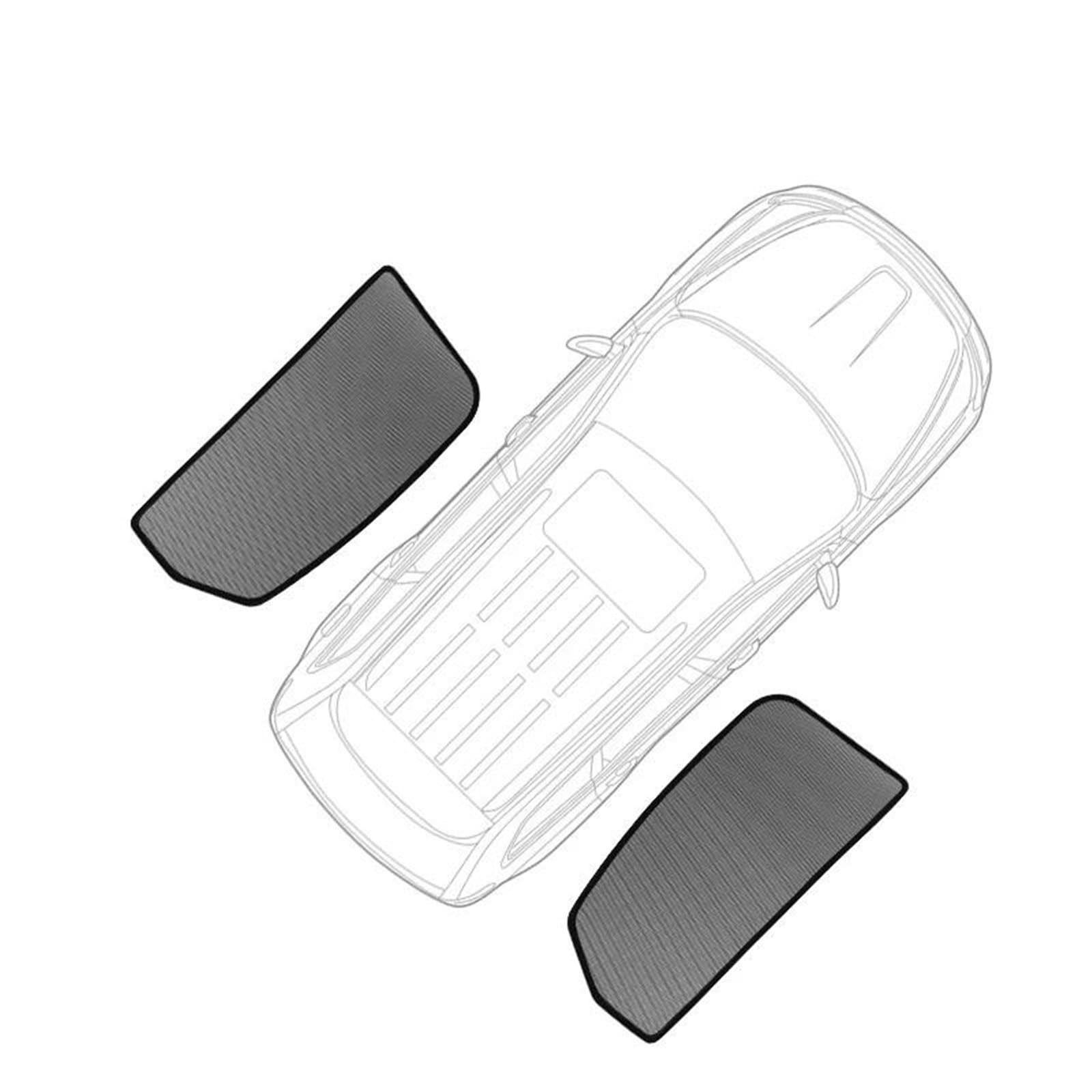 Oscuranti Vetri Auto Finestrini Laterali Tendina Parasole Magnetica Per Kadjar 2015-2023, Per Parabrezza Anteriore, Estiva, Accessori Auto(2PCS Rear Window)