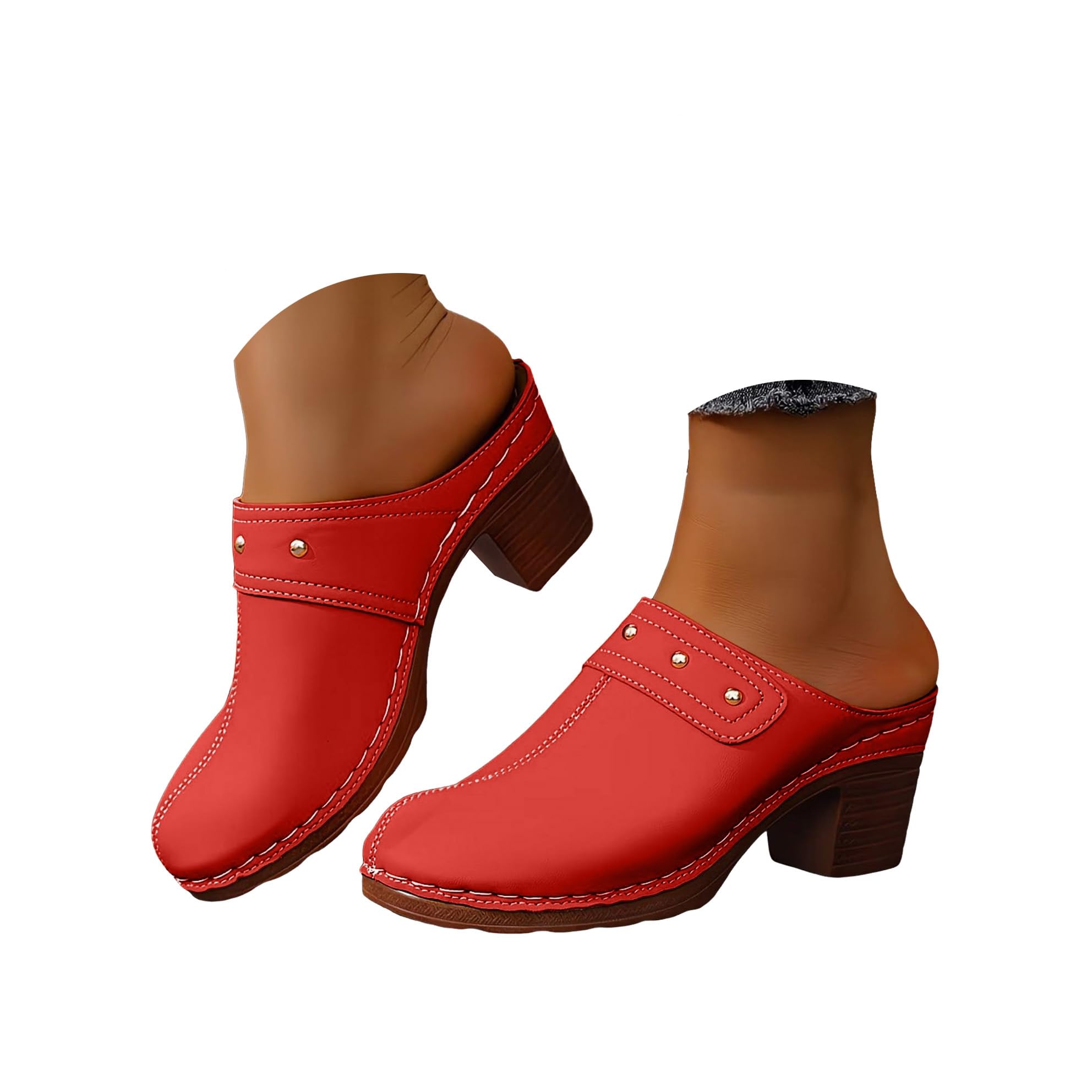 Womens Wedge Sandals 2026 Summer Fashion Closed Toe Comfortable Sandals Womens Breathable Slip On Beach Boho Block Heel Slippers — view 20