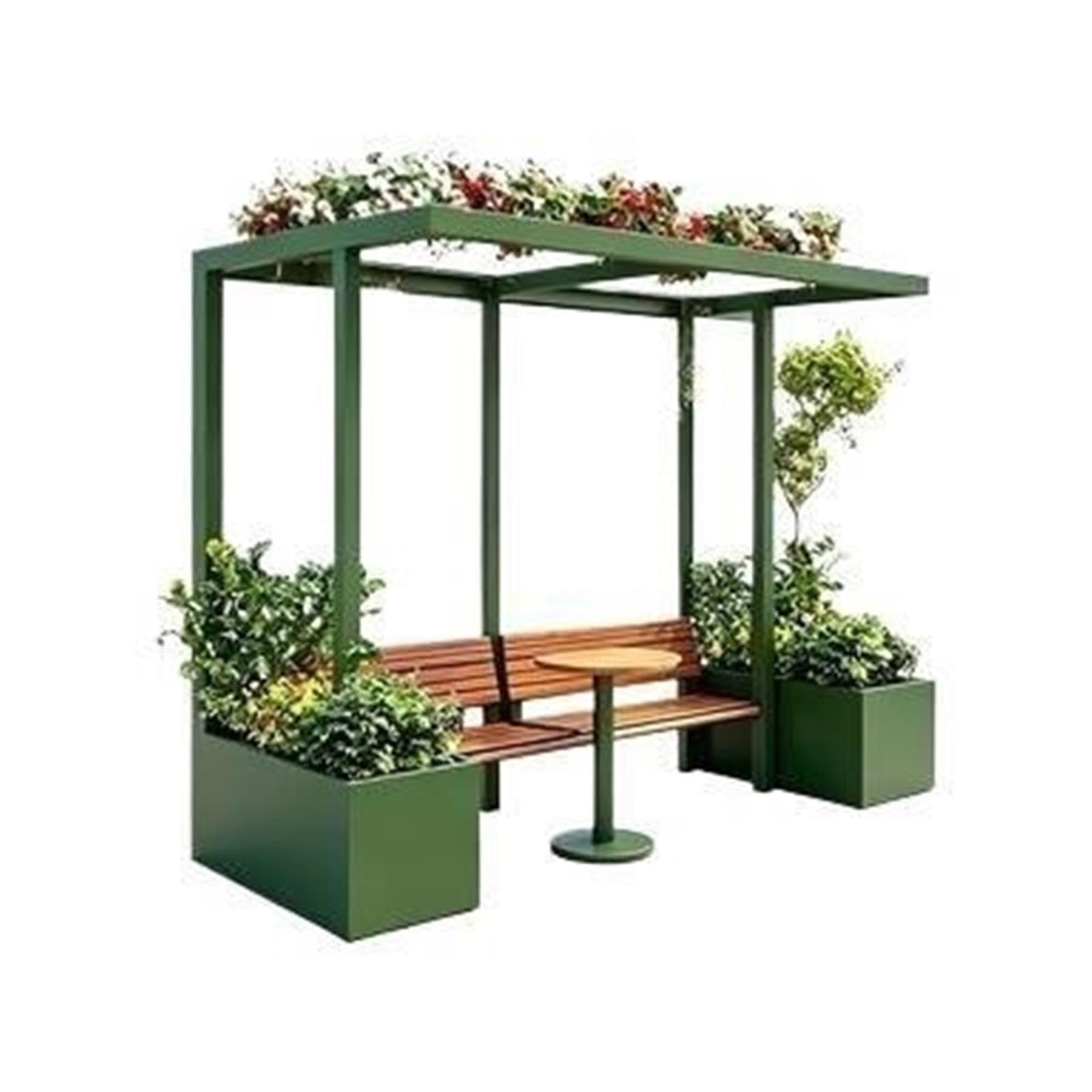 Parkpflanzbank Outdoor-Freizeit-Sitz-Blumenkasten-Kombination