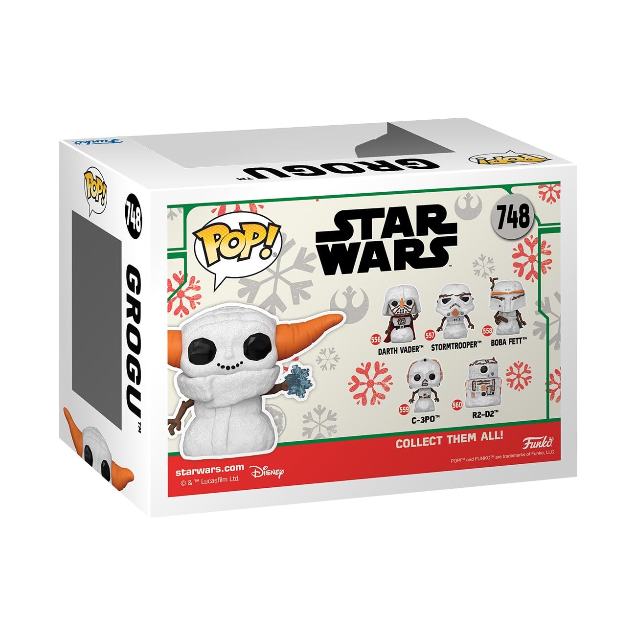 Funko Pop! Star Wars: Mando Holiday, Grogu (the Child, Baby Yoda) SNWMN, the Mandalorian, Collectable Vinyl Figure, Gift Idea - Image 3