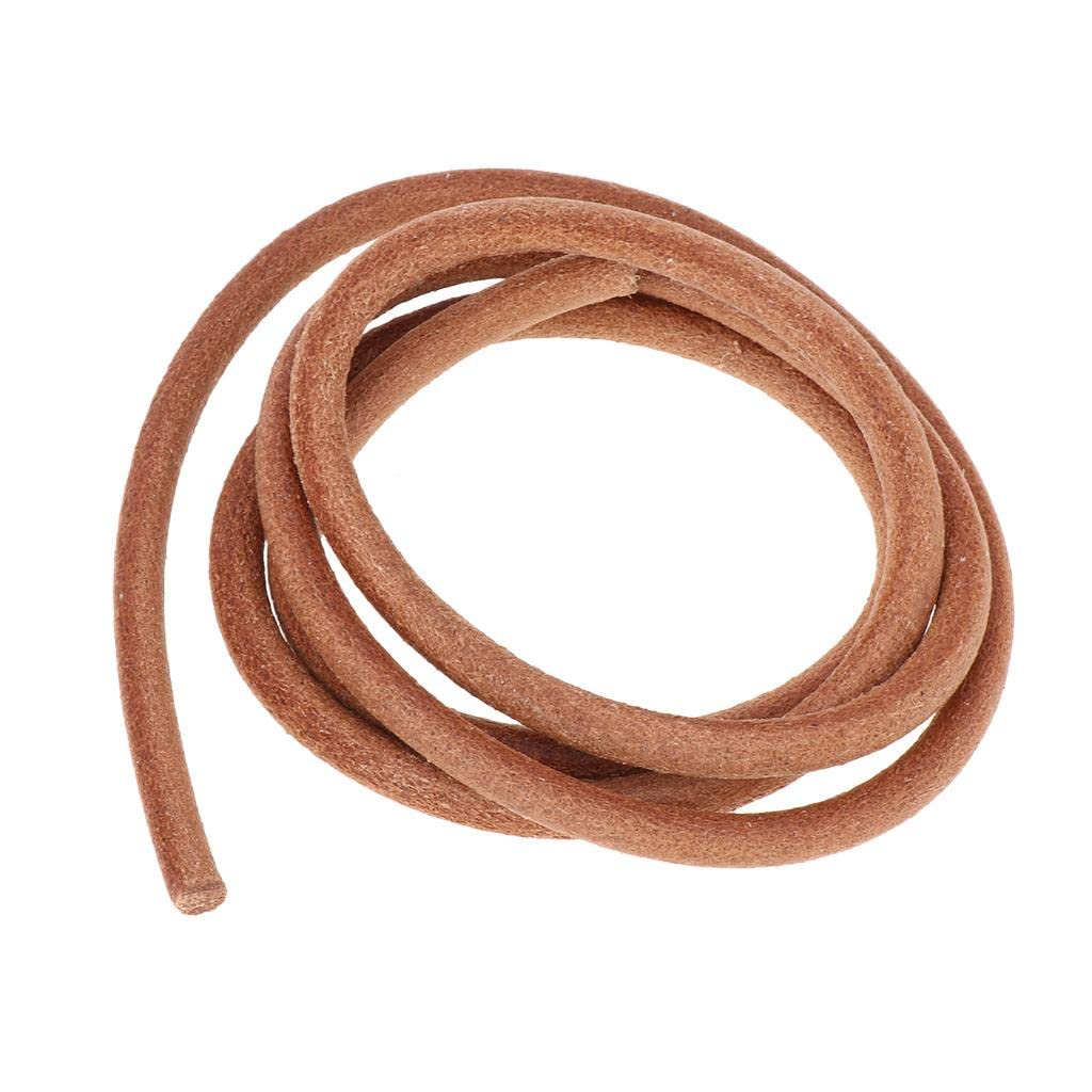1m Round Leather Rope String Jewelry Cord - DIY Necklace Bracelets Thread - High Tenacity - Soft and Smooth Feel - Crafts Supplies for Bracelet Making - - 6mm