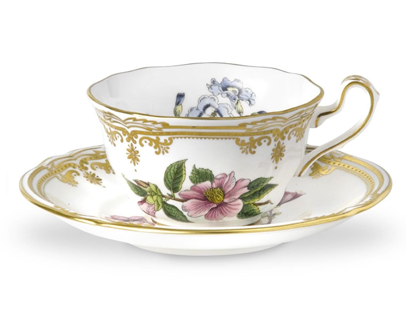 Amazon.com | Spode Stafford Flowers Teacup & Saucer: Teacup With