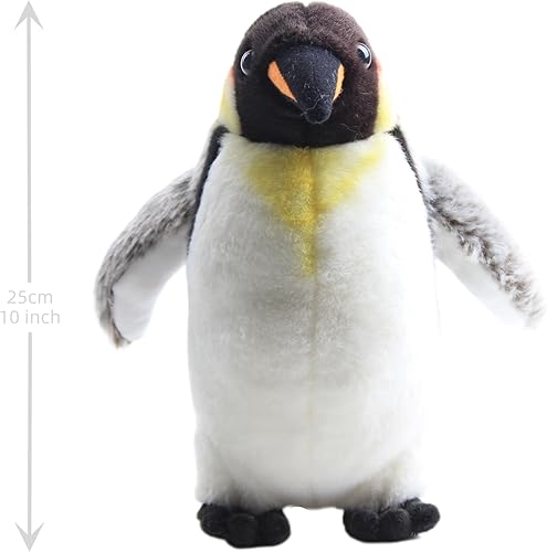 Miniatura 2 de Lindo pingüino realista esponjoso juguete de peluche suave muñeca de 10 pulgadas niños niños regalo de Navidad