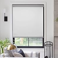 Vista 11 de MYshade Free-Stop - Persianas enrollables sin cordones para oscurecer la habitación, persianas y persianas del mismo color en ambos lados, de tela