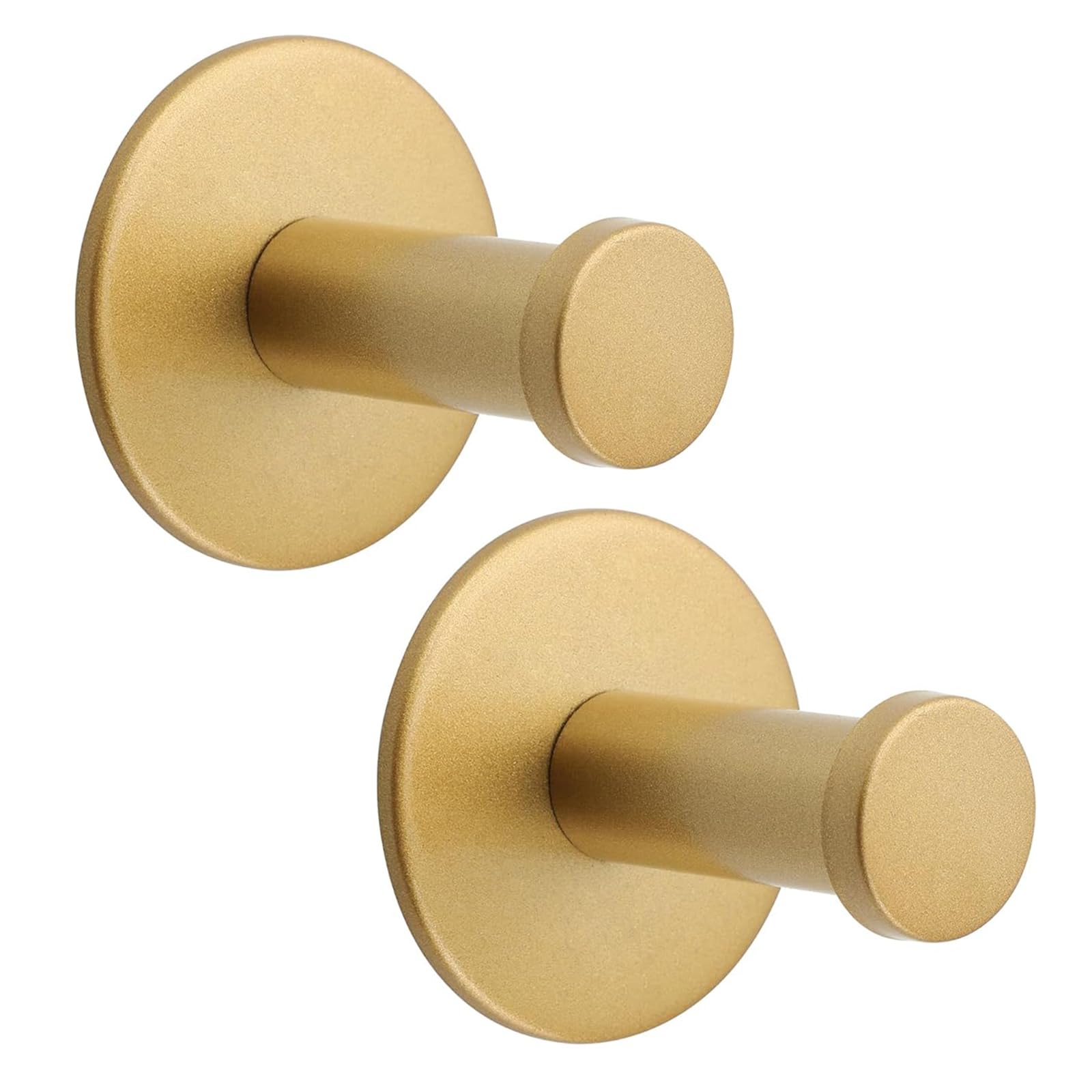 Kaeltsyn 2Pcs Space Saving Metal Hooks for Bathroom Kitchen and Bedroom Practical Hanger with Sturdy Adhesive Backing Rustproof Fasteners