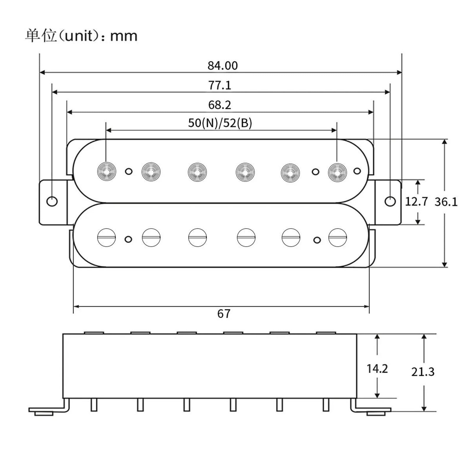 Pastilla De Guitarra Eléctrica Profesional Pastilla De Guitarra Eléctrica Humbucker Profesional | Pastilla Humbucker Alnico 5, pastilla de guitarra eléctrica de doble bobina, cuello y puente, 2 uds.