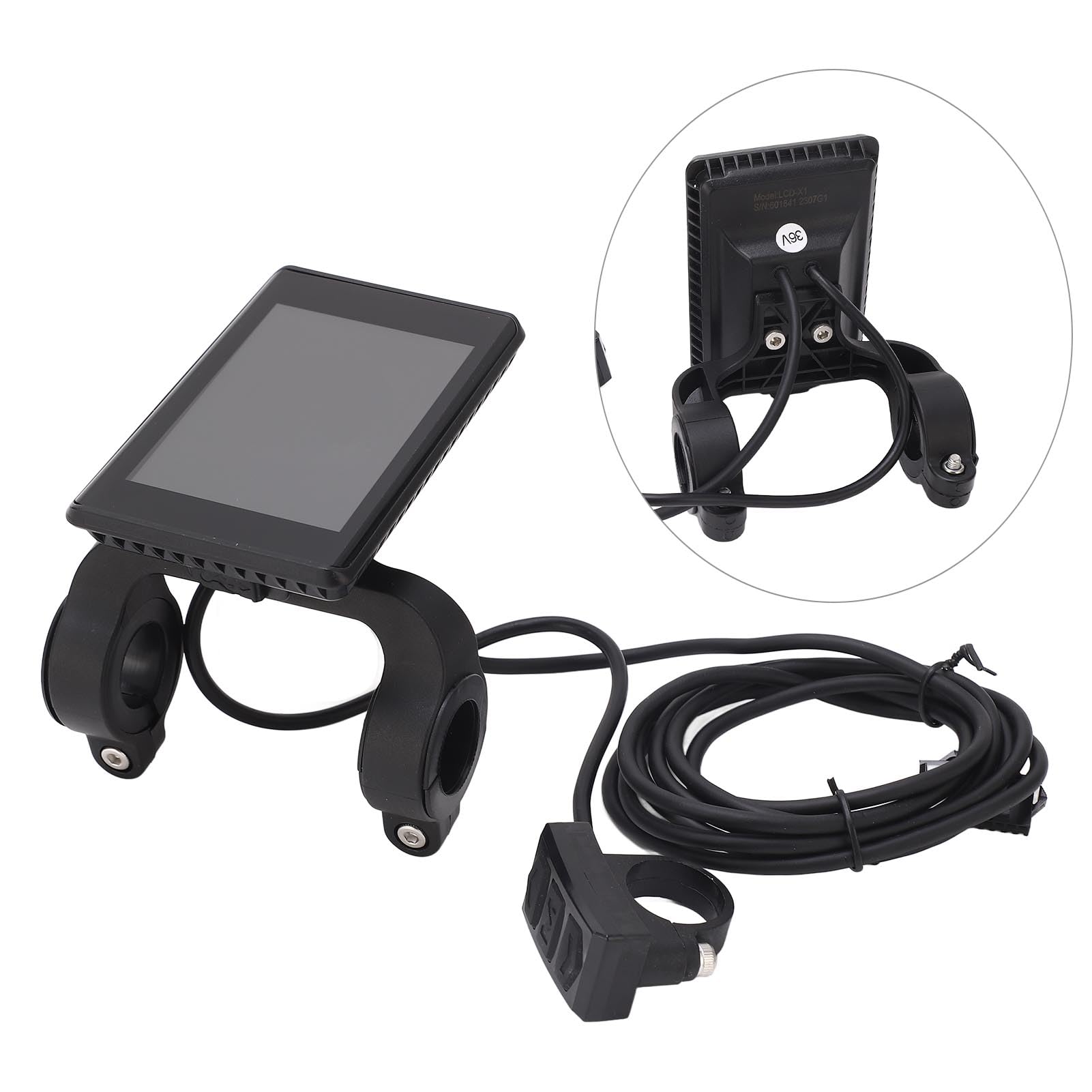 Display LCD elettrico per bici elettrica 24V 36V 48V 60V Display LCD elettrico con interfaccia faro Cavo ordinario 5P 2P
