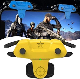スマホ用 コントローラー 射撃ボタン モバイルゲームボタン クリップ式 六本指 スマホゲーム 高速射撃 高感度 高耐久 装着簡単安定 ジョイスティック PUBG Mobile 荒野行動 iPhone/Android各機種対応