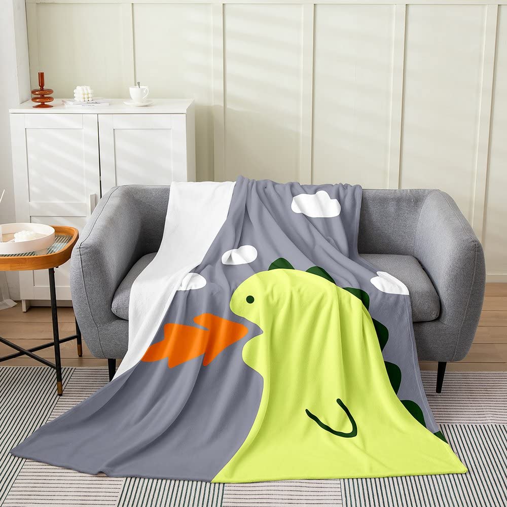 Graziosa coperta con dinosauro – morbida coperta in pile di