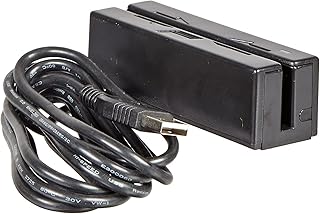 MagTek 21040108 Triple Track Magnetic Stripe Swipe Card Reader with USB Keyboard Emulation and 6' Cable, 50 in/s Swipe Speed, Black