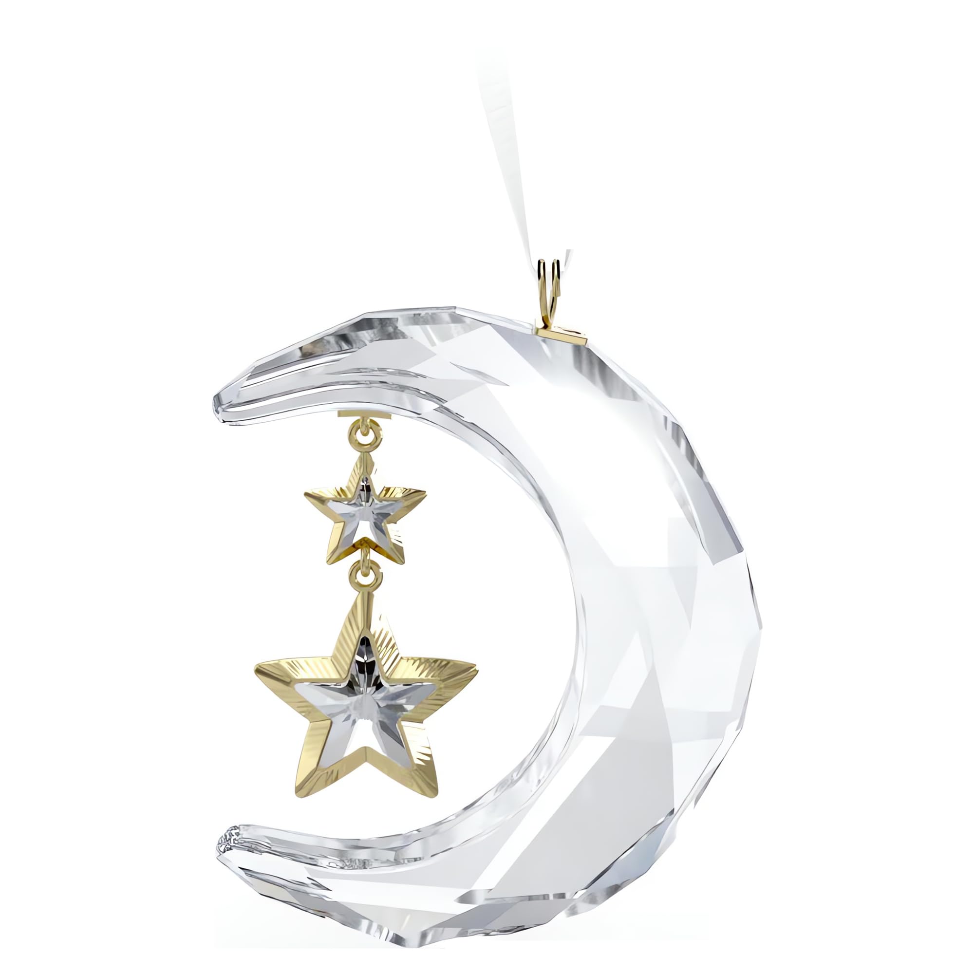 Swarovski Holiday Magic Moon Ornament, White - Image 3