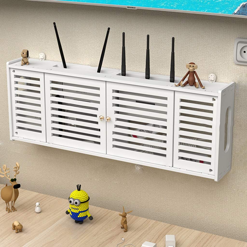 Buy GDFFLOATING SHELVES White Wall ed Shelf Router Storage Box DVD Player Storage Shelf Cable