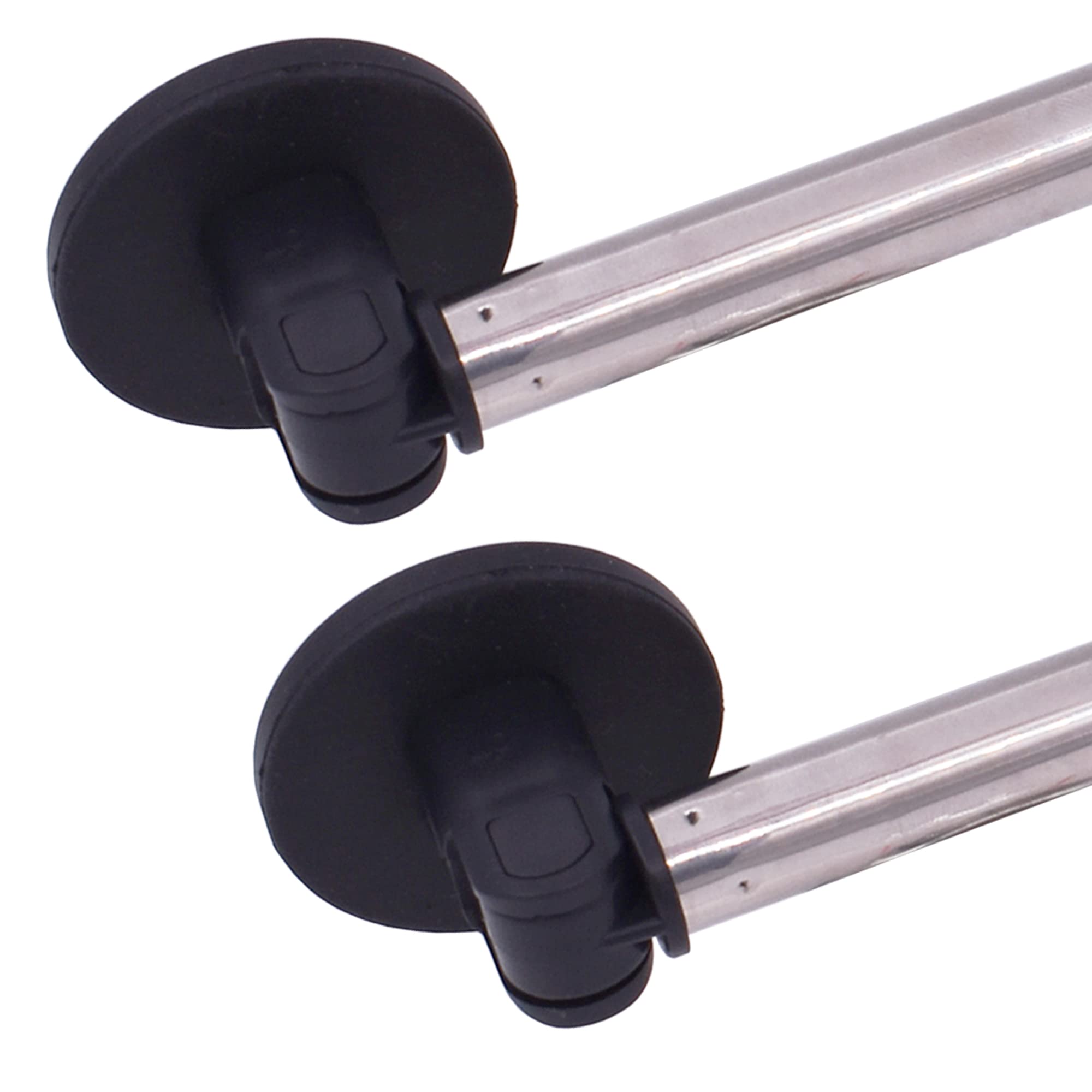 YYST Magnetische Gardinenstangen für Metalltüren, Typ B, 100,3 cm, magnetisch, ausziehbar für Eisen- und Stahlplatz, magnetische Café-Gardinenstange, W Magnete (Schwarz-2)