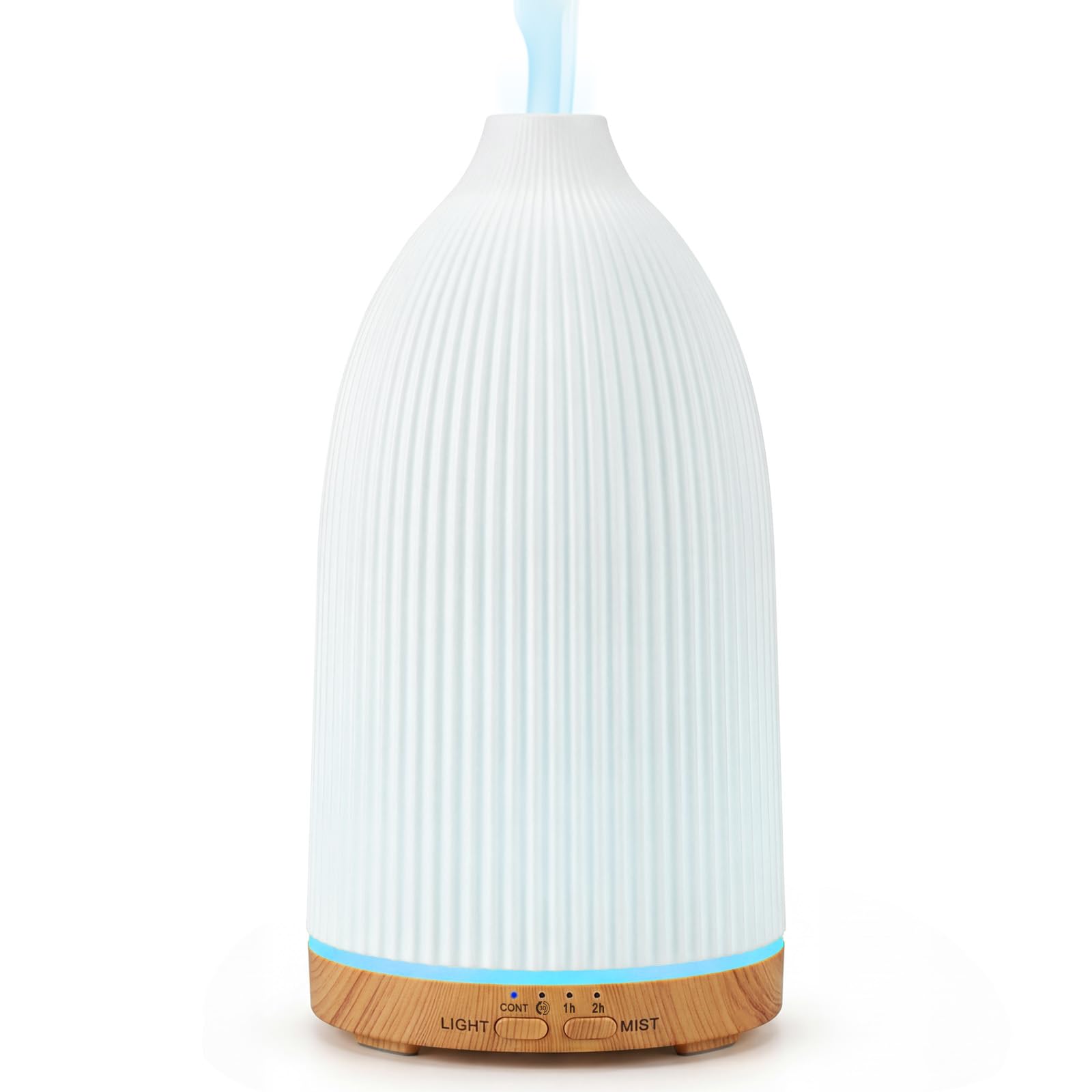 AESHORY Diffusore di Oli Essenziali, 100ml Ultrasuoni Umidificatore Ambiente per Aromaterapia Yoga, Diffusore di Aromi con Luce Notturna LED Giallo Caldo, Spegnimento automatico, Regali per Casa Nuova