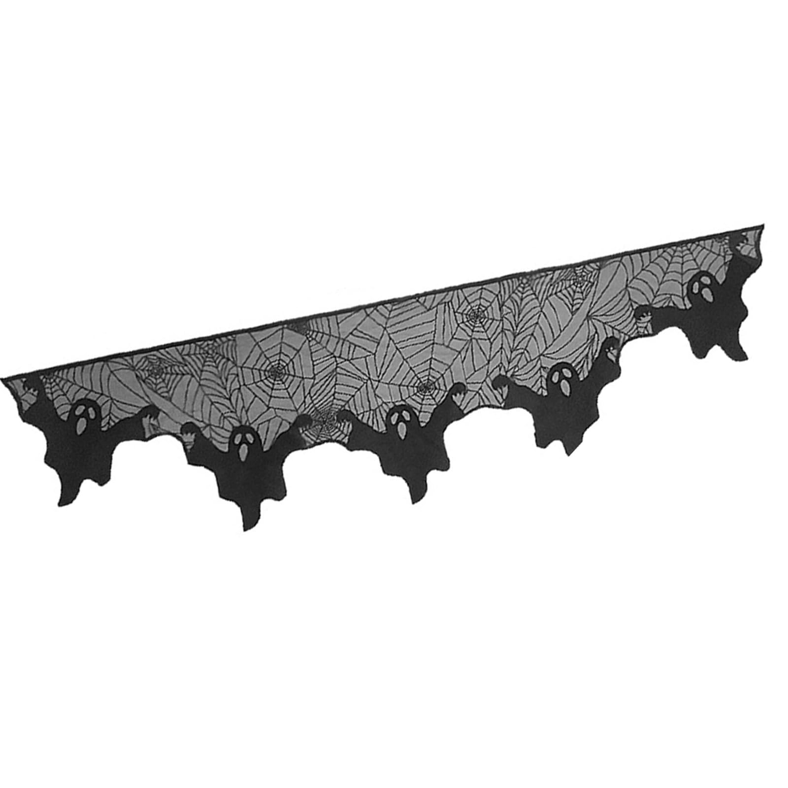carotoe Halloween Decoration Web Table Runner Tablecloth, Mantel Scarf for Halloween Party Party Decoration