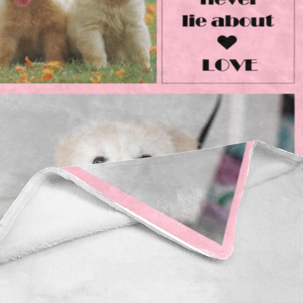 Pet Parents Pawtect Blanket Small Blankets for Pets Pets Blanket Cats Dogs Pets Customized Blanket with Photos(2 Photos 50"x 60")