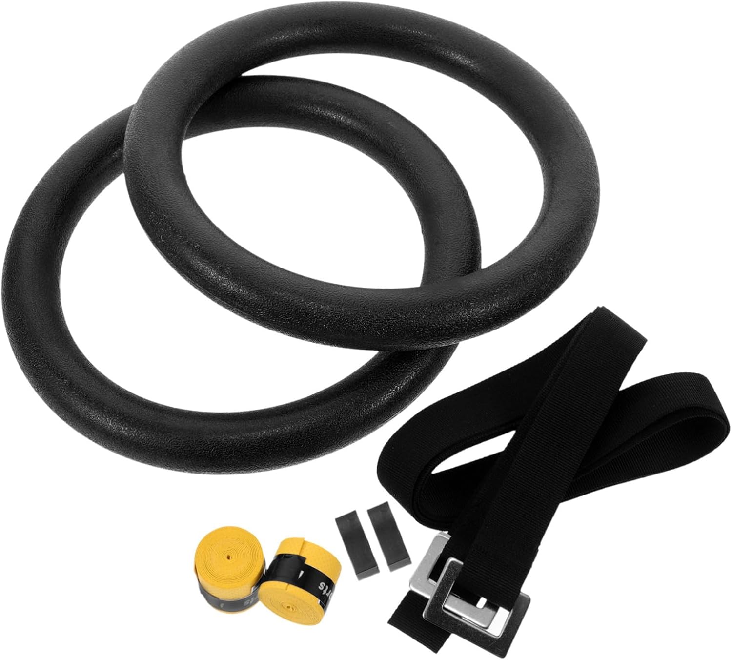 Toyvian 1 Pair Adjustable Heavy Duty Gymnastic Rings for Indoor Fitness Versatile Pull Up and Core Exercise for Men and Women Easy Installation for Home and Gym Use