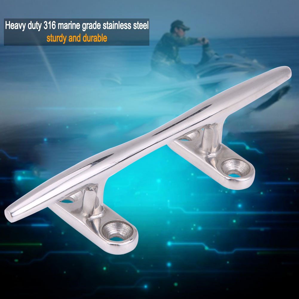 Bitta per barche Yctze, bitta da 5 pollici per barche pesanti Base per pontile Bordo per pontile Bitta in acciaio inossidabile per yacht marittimo