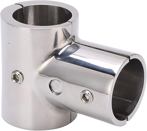Miniatura 9 de Accesorios de pasamanos de barco de acero inoxidable, tubo de barandilla de barco Tubo en T de 90 grados, conector de tubería de riel de barco,