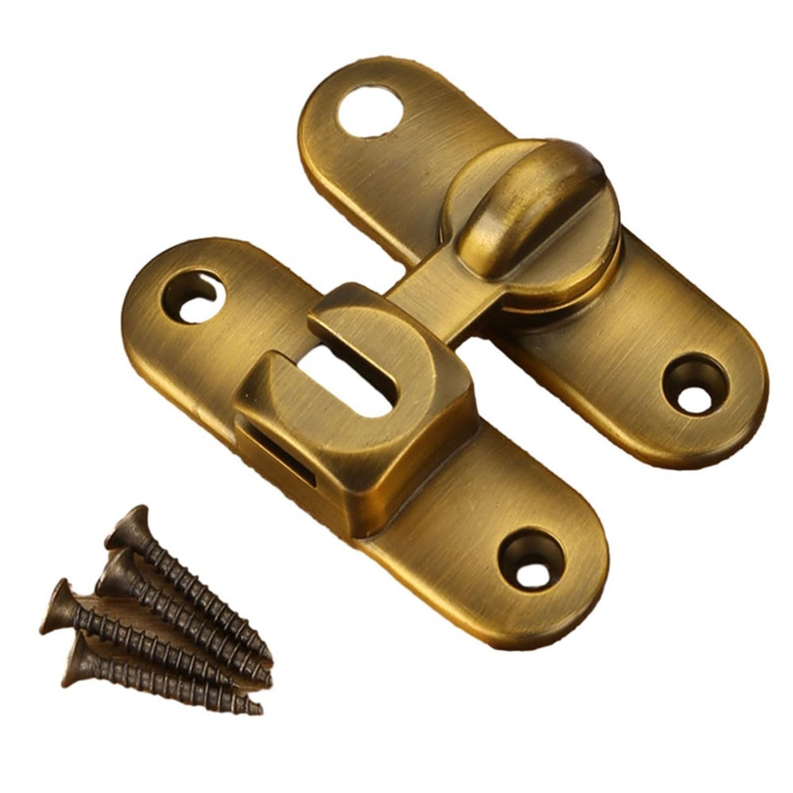 Door Bolt Buckle Barn Door Lock Zinc Alloy Sliding Hasp Pin Cabinet Furniture Multicolor(Yellow Bronze)