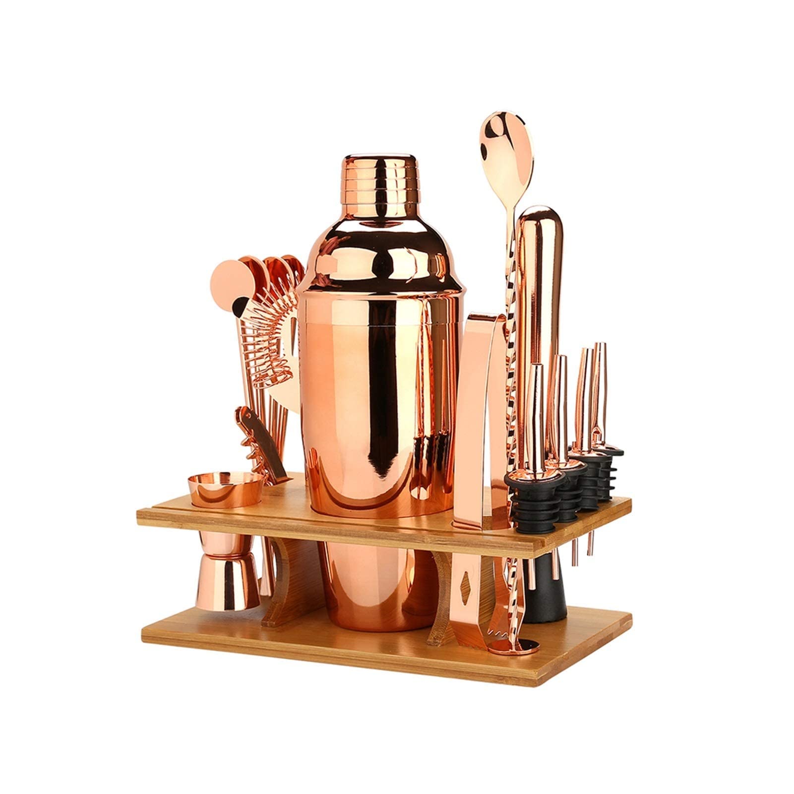 Set per la preparazione di shaker per cocktail, kit da barista da 16 pezzi per miscelatore di vino Martini, strumento per bar in acciaio inossidabile, accessori per feste da casa per bevande Set