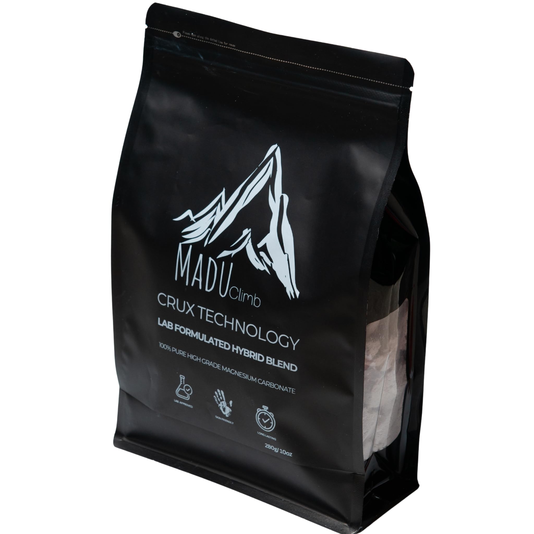 Madu Climb - Premium Climbing Chalk 100% Pure Magnesium Carbonate for Maximum Grip – No Fillers – Long-Lasting Performance for Bouldering, Sport Climbing, Gym & Training (Hybrid Blend)