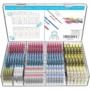 PFS 210 PZ Connettori Impermeabili Termoretraibili Connettori Elettrici Saldanti Guaina Termosaldante Guaina Termorestringente Saldante Connettore Isolante【8 Misure】Wire Terminals