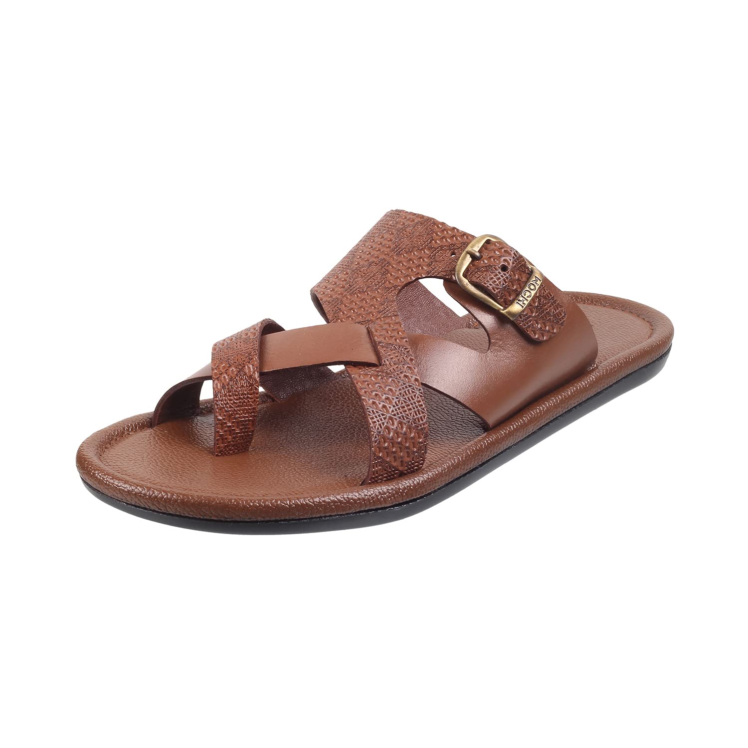 Mochi Men Tan Leather cross strap slipper UK/9 EU/43 (16-82) (B0BWN454MD) Amazon Price History, Amazon Price Tracker