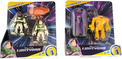 Fisher-Price Imaginext - Juego de 2 figuras de Disney y Pixar Lightyear Buzz y más