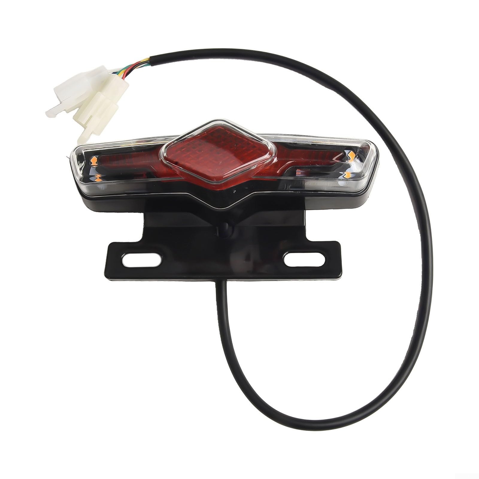 Posheliox Electric Bicycle Taillight with Turn Signal and Brake Light, 12V 36V 48V 60V Ebike Rear Rack Lamp for Cycling Safety(36-60V)