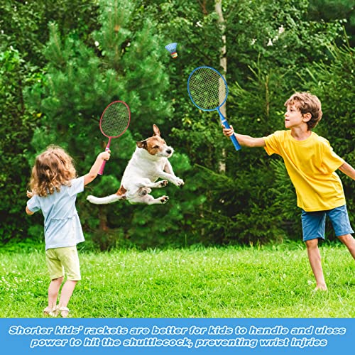 Puleebo Badminton Racket For Kids - Outdoor Racquet Sports Toys For Children With Shuttlecocks, Beach Lawn Yard Badminton Set Game For Kids And Adults,Backyard Outside Sport Game #TOP4