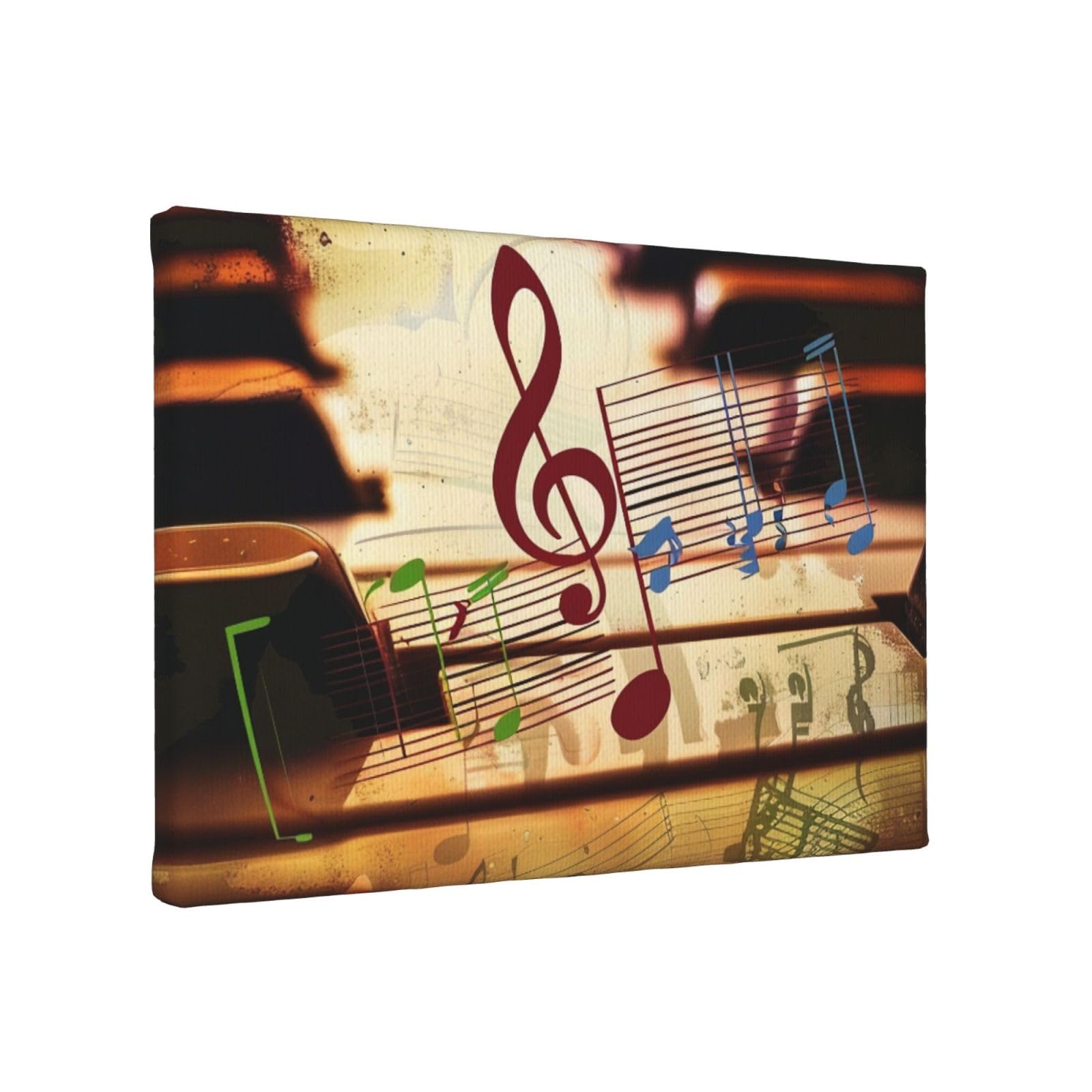 YKLJG music Printed Wall Art Canvas Painting 30x20 CM Wooden Framed Picture Painting Artwork Prints for Bedroom Kitchen Home Office Decor