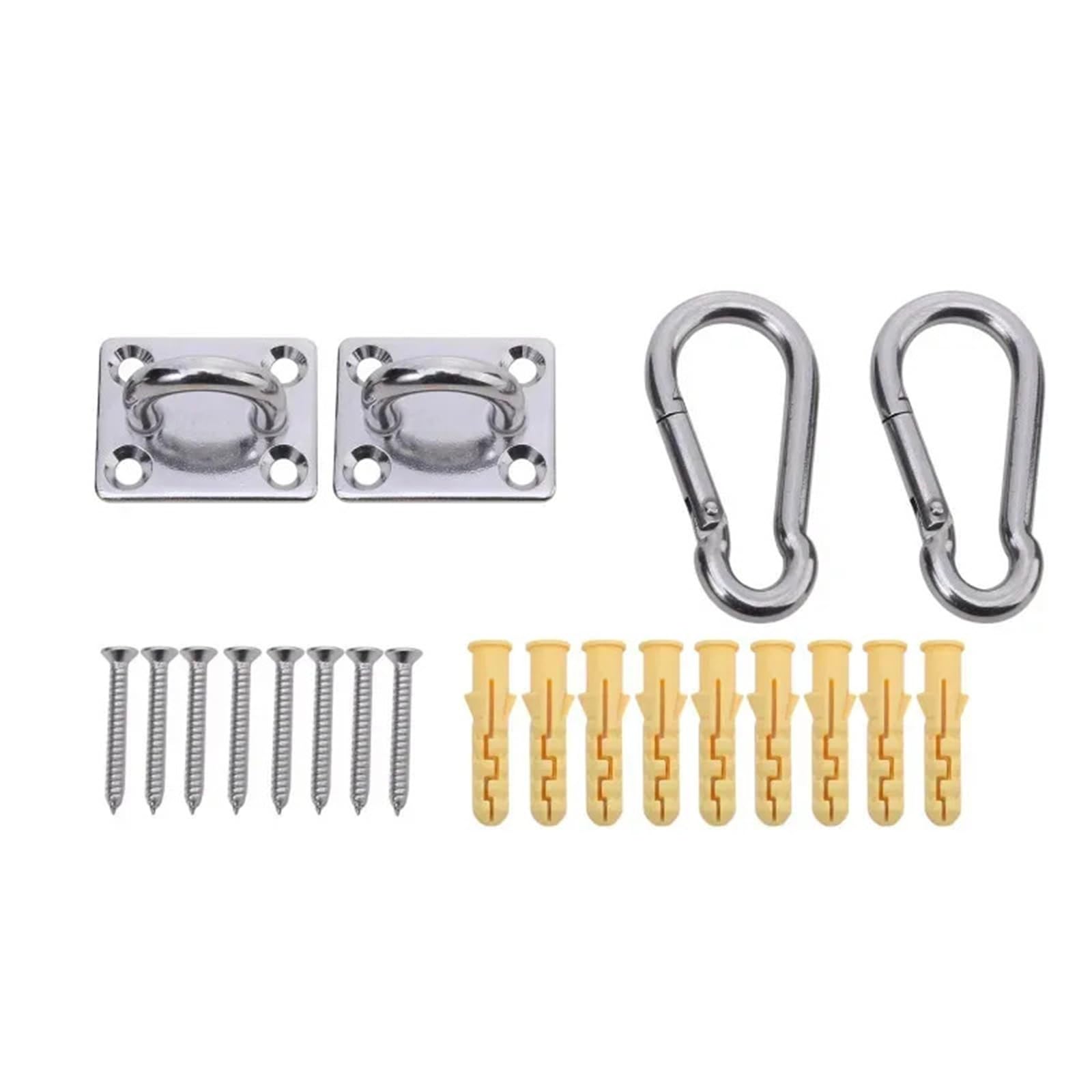 WENYOG Eye Plate 4PCS 4PCS Carabiner Clips Wall Mount U-Shape Hooks for Marine Hardware