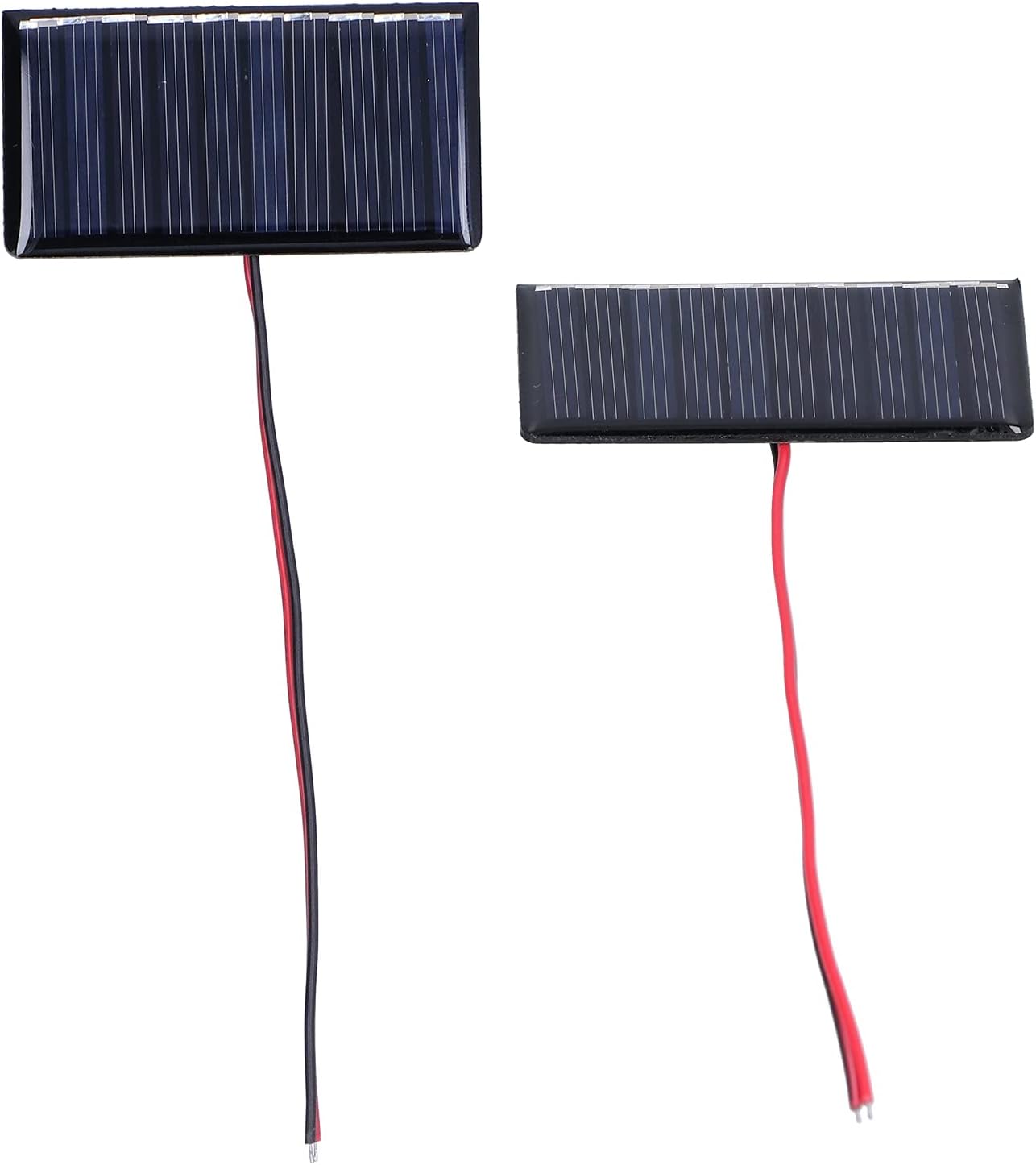 Srliya 2Pcs Solar Panel Module Polysilicon Micro Mini Glue Power Solar Cells 68x36mm 0.3W 5V