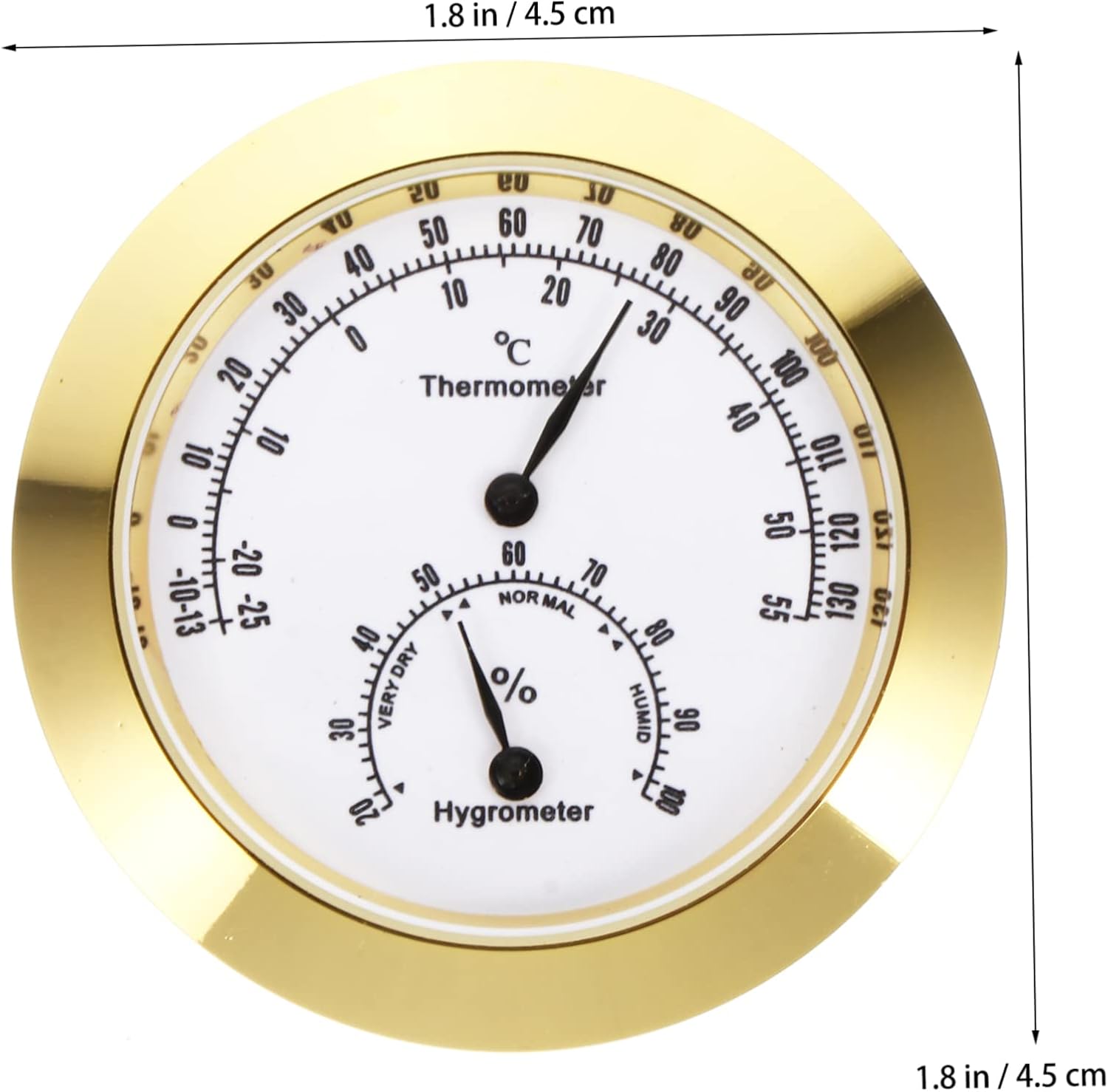 Gold Alloy Violin Thermometer Hygrometer for Storage and Care | Compact Portable Monitor, Temperature and Humidity Measurement, Delicate Appearance, for Guitar and Violin Cases