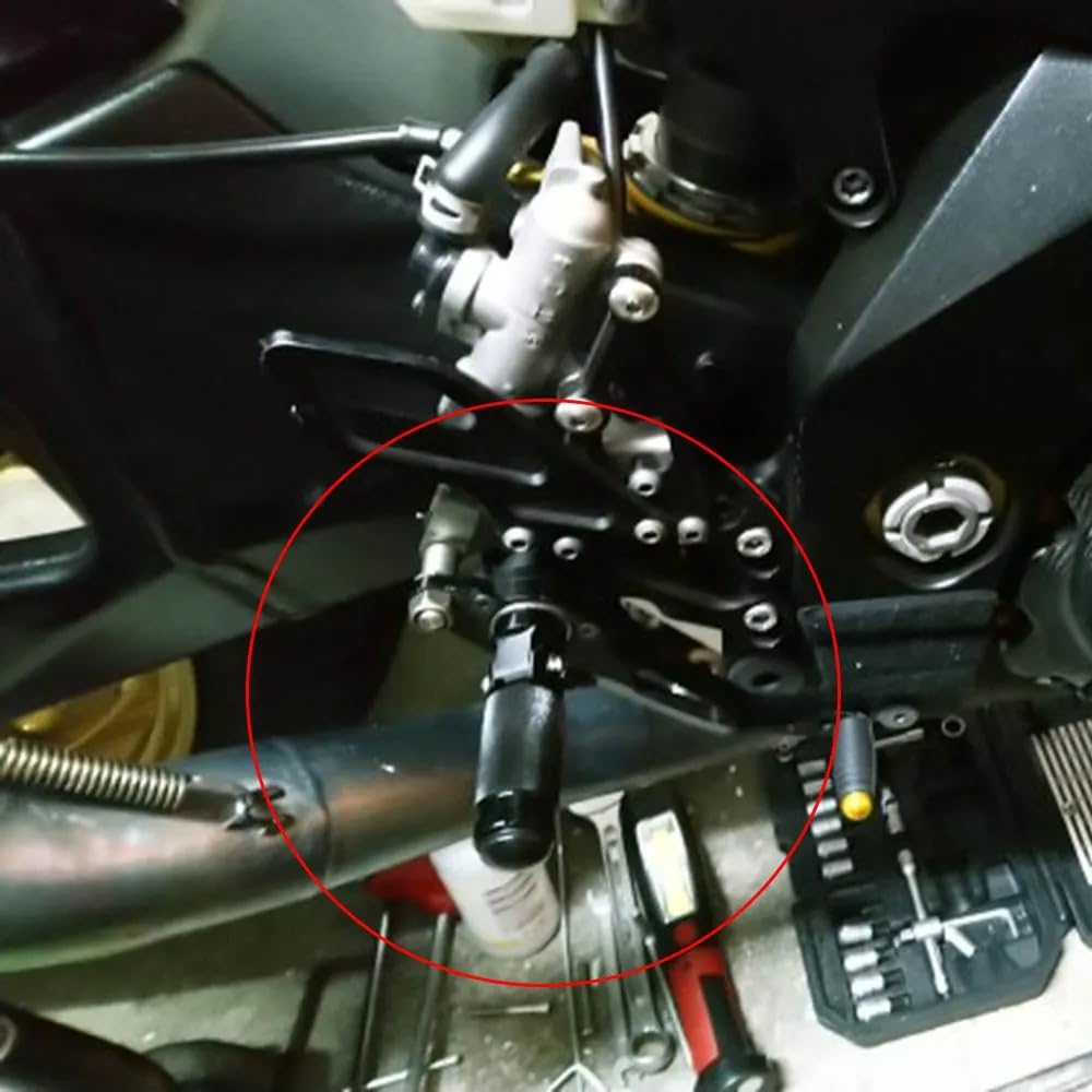 0.87-1.1" 22mm-28mm Pedane poggiapiedi pieghevoli universali per motociclette con morsetto per motocicli Ciclomotori Veicoli elettrici Scooter